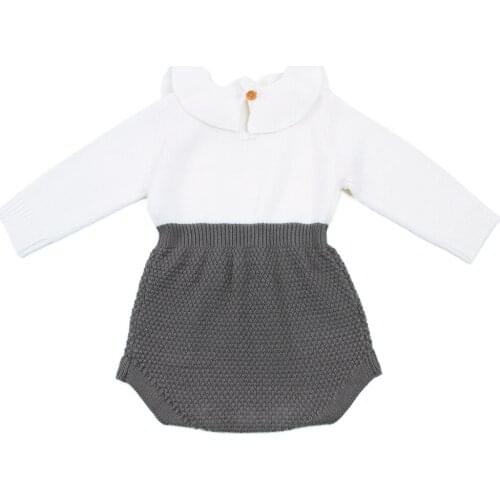 2020 Baby Girl Clothing Spring Autumn Bodysuits Wool Knitting Tops Long Sleeve Warm Outfits Girl Clothes 0-24M