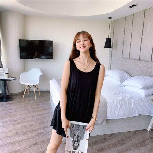 Summer pajamas thin section modal vest shorts two-piece sports and leisure plus size loose home service suit pijama mujer