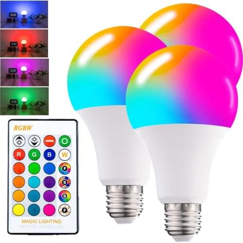 Color-changing Remote Control Bulb Light Led Colorful RGB Bulb Color Smart Bulb Dimmable Remote Control Indoor Dimming Color Ton
