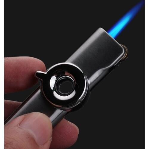 Metal Blue Flame Lighter Butane Torch Windproof Lighter Creativity Turbo Lighter Personalized Fashion Mens Lighter