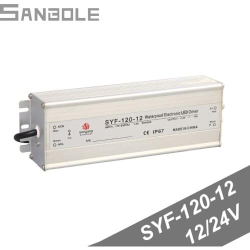 Outdoors Regulator Switching Power Supply Waterproof Lamp Bring Monitor Low Voltage / Overheat Protection YF-120-12