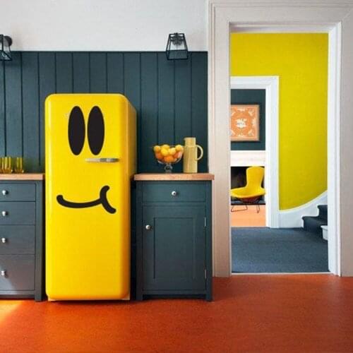 Smiley face Refrigerator Decal,Smile Eye Mouth Wall Decal,Smiley Face Eye Mouth Fridge Refrigerator Sticker Decal Vinyl, Decor