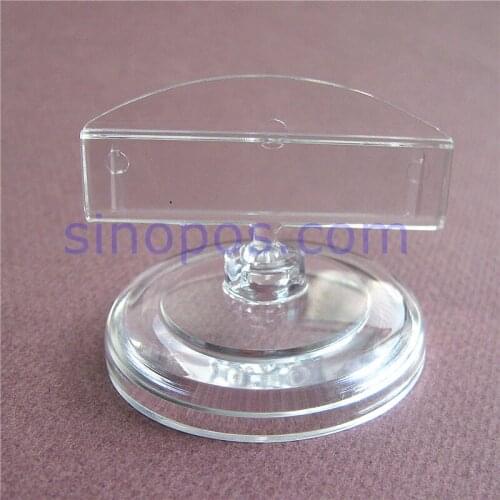Card Holder Stand Clear Plastic 5x4cm, shop store cafe desktop shelf counter POP clips price tag display racks advertising sign