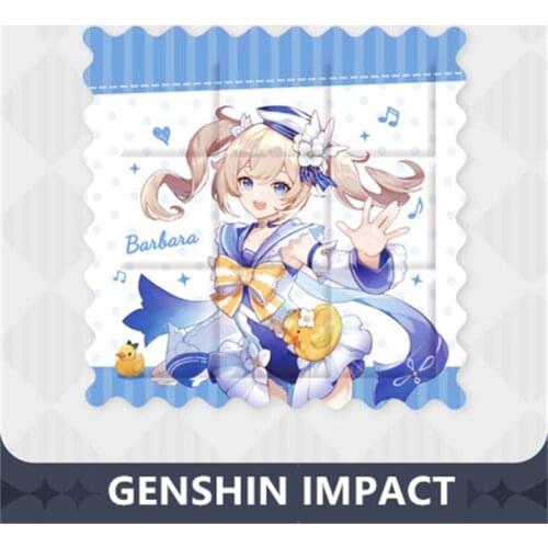 Pre-sale: Anime Game GENSHIN IMPACT Midsummer·Island·Adventure Series Theme Ice Pad Badge Humanoid Standing Official Genuine