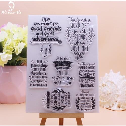 CLEAR STAMPS The Friends You Can Call Up at 4 A.M Scrapbooking Handmade Card Album Paper Craft Rubber Transparent Silicon Stamp
