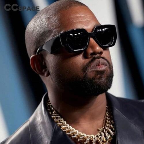 A49981 Square Big Frame Sunglasses Men and Women Fashion Brand Designer Sunshade Uv400 Retro Glasses