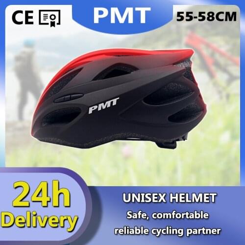 PMT Sports Style Ultralight Aero Safely Capacete Ciclismo Mountain Road Cycling Helmet MTB Bike 55-58cm female Electric Adult