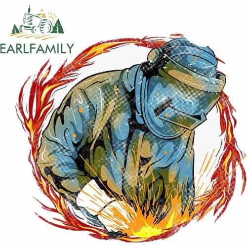 EARLFAMILY 13cm x 11.9cm for The Welder Electric Flint Cartoon Car Stickers Anime Decal Motorcycle VAN Windshield Vinyl Car Wrap
