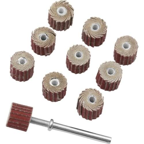 1Pcs Dremel Accessories Rotary Tool Grinding Buffing Sandpaper Flap Wheel Head+Mandrel Shutter Polishing Wheel For Rotary Tool