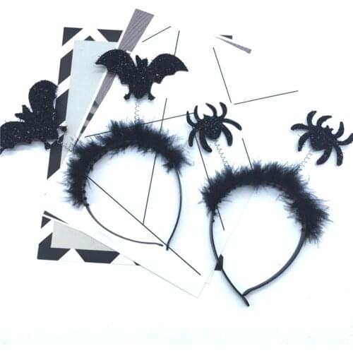 1Pc Halloween Party Children Headwear Black Spiders Bats Hair Accessories For Halloween Party Decoration