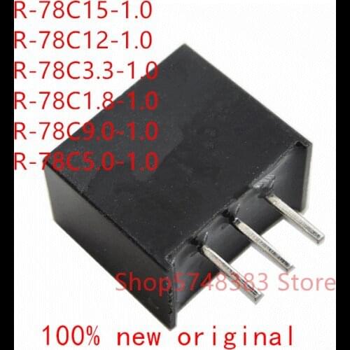 5PCS R-78C15-1.0 R-78C12-1.0 R-78C3.3-1.0 R-78C1.8-1.0 R-78C9.0-1.0 R-78C5.0-1.0 SIP-3
