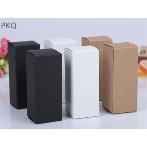 50pcs 6 size10ml/15ml/20ml/30ml/50ml/100ml Kraft Paper Box Essential Oil Perfume bottle packing box Lipstick tube packaging Box
