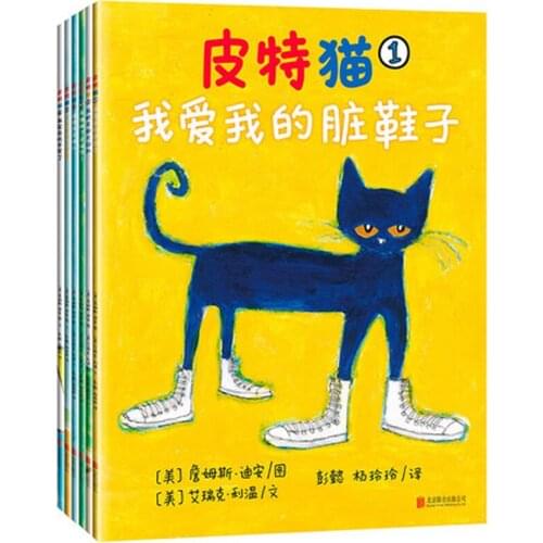 6 books First I Can Read Pete The Cat Kids Classic story books for children Early Educaction Chinese Short Stories reading Book