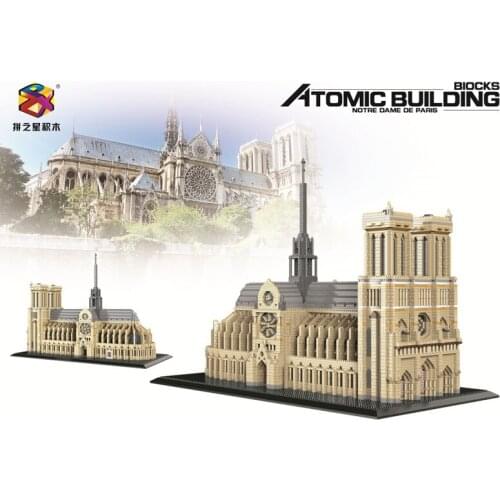 7380pcs+ France Notre-Dame de Paris Building Blocks World Famous Church Architecture Micro Diamond Blocks Toy For Kid Gift