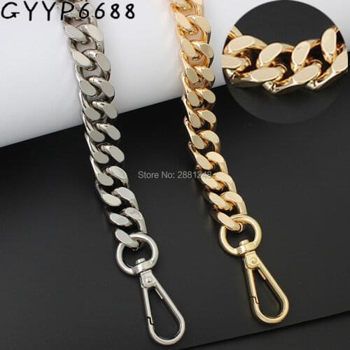 1-5pcs 15mm thick Aluminum chain Light weight bags strap bag parts DIY handles Accessory Handbag Straps Bag silver chain
