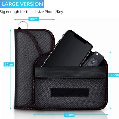 Signal Blocker Pouch Signal Blocking Bag Key Fob Bag Cell Phone Car Keys Remote Control RFID Shielding Blocking Case
