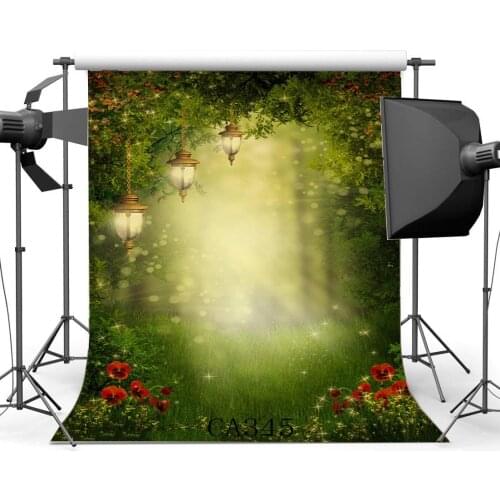 Photography Backdrop Bokeh Halos Dreamy Fairy Tale Mysterious Forest