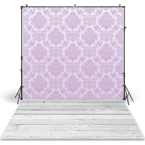 HUAYI Photography Backdrop Newborns Baby Child Photo Booth Background Purple Damask Wall Customize Photo Backdrops D-9731