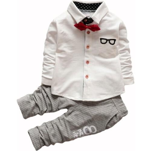 2017 Spring New Baby Boy Long Sleeve t-shirt + pants suit boy Kids Clothing Set free shipping k1