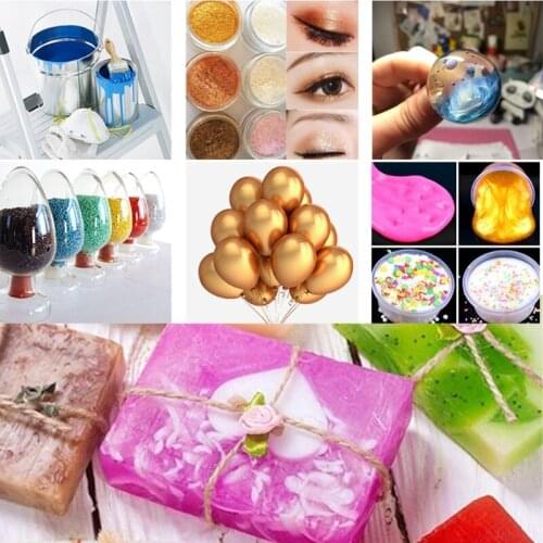 D0UF Cosmetic Grade Pearlescent Power Natural Mica Mineral Powder Epoxy Resin Paint Pearl Pigment DIY Jewelry Crafts Making