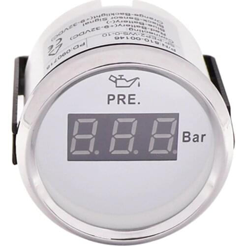 5Bar Oil Pressure Gauge fit Auto Car 12v 24v with Oil Pressure Meter Sensor