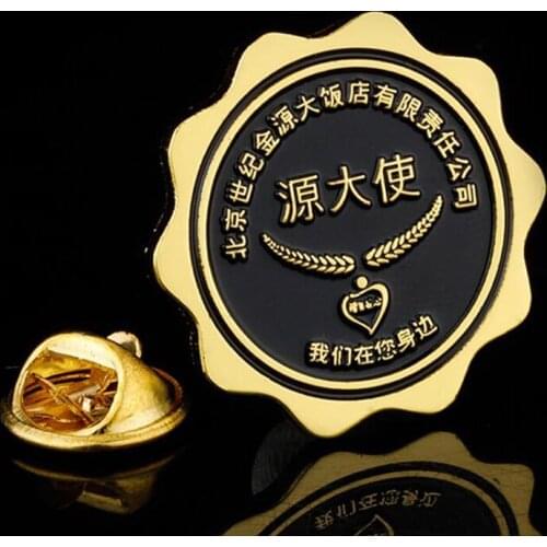 Metal medal customized production school badge logo Brooch medal design pure silver commemorative coin class badge customized