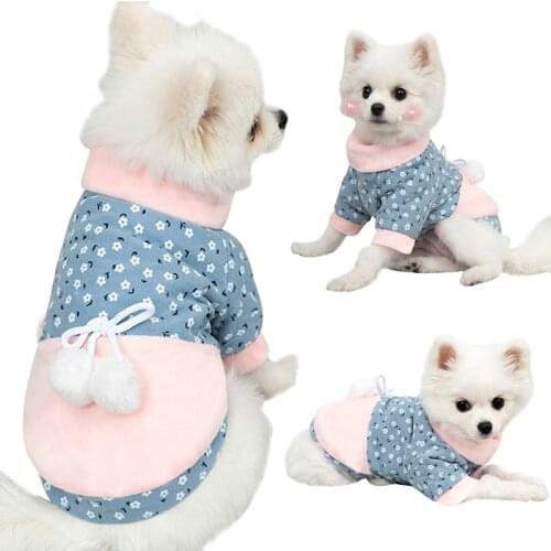 Small Dogs Cats Cute Clothes Autumn Winter Puppy Pet Cat Coat Jacket Warm Fleece Clothing For Dogs Chihuahua Yorkies Costumes