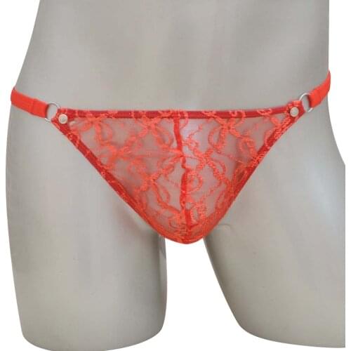 Men трусы мужские Lace Mesh Pouch G-string Thong T-back Lingerie Brief Panty Netted dark-waist sexy thong High quality taste 05