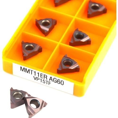 High quality MMT 11ER 11IR AG55 AG60 VP15TF UE6020 US735 Thread Turning Tool carbide insert CNC lathe Thread turning insert
