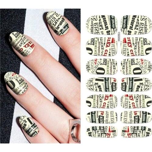 Nail sticker art decoration slider Dot Leopard Print adhesive Water Transfer decals manicure lacquer accessoires polish foil