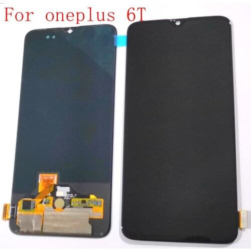 Amoled For Oneplus 6T Lcd Screen DIsplay+Touch Glass Digitizer Pantalla Replacement Part oneplus6T original amoled 1080x2340