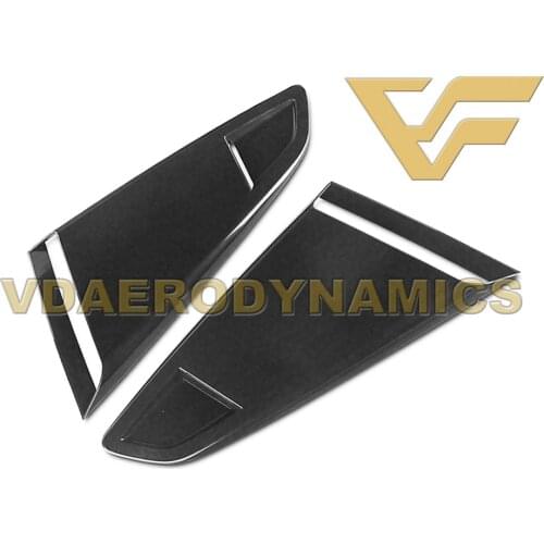 Suitable For 15-20 Ford Mustang VAD-2 Carbon Fiber Rear Side Window Panel Vent Frame Trim Cover
