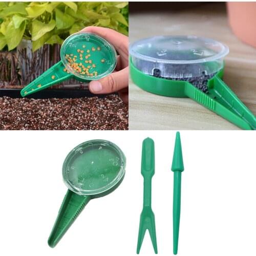 1PCS Adjustable Sowing Seeds Dispenser 2PCS Seedlings Dibbers Garden Tool for Courtyard Orchard Greenhouse