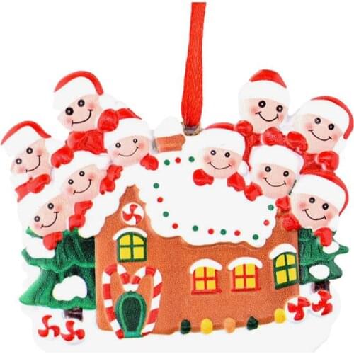 Christmas Survived Family Ornament DIY Name Blessing Ornament Christmas Tree Hanging Pendant New Year Home Decoration