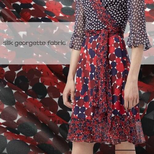 Luigi Nono D series of silk silk fabrics through micro geometric Georgette Silk Georgette