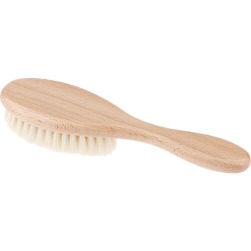 Barber Salon Neck Dust Clean Brush Cleaning Broken Hair Brush Wooden Handle