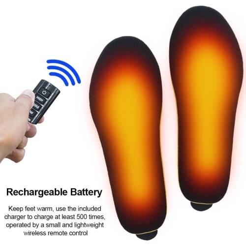 With Remote Control Foot Warming Pad Heated Shoe Insoles Feet Warm Sock Pad Mat Electrically Heating Insoles winter Warm