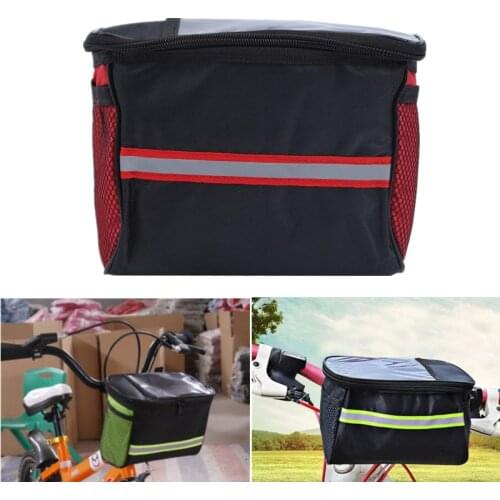 Large Capacity Bicycle Bags Durable Waterproof Tube Handlebar Canvas Bag Panniers Outdoor Sport Accessories Bike Front Basket