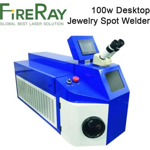 FireRay Desktop 100W YAG Jewelry Spot Welder Jewelry YAG Laser Welding Machine for Silver Gold Rings Pendants Denture