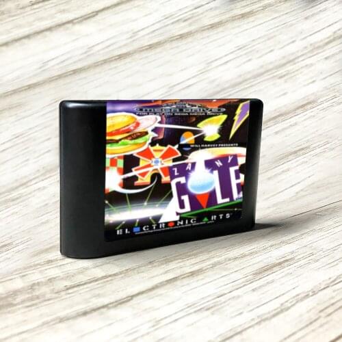 Zany Golf - EUR Label Flashkit MD Electroless Gold PCB Card for Sega Genesis Megadrive Video Game Console