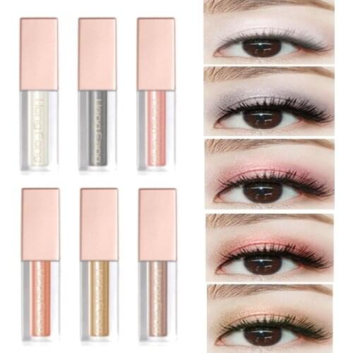 Liquid Waterproof Glitter Pearl Eyeshadow Fluid Makeup White Copper Colors Heng Fang Shimmer Eye Shadows Beauty