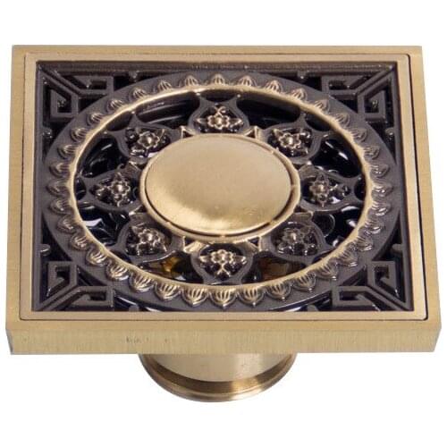 10x10cm Bathroom Sink Bathtub Washing Machine Accessories Floral Carving Floor Drain Square Floor Drain Filter Bathroom
