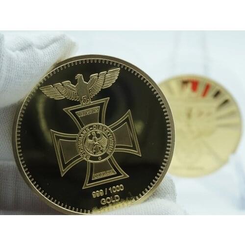 1872 German Eagle Cross Reichsbank 999/1000 Gold Gold Direktorium Metal Eagle Coins