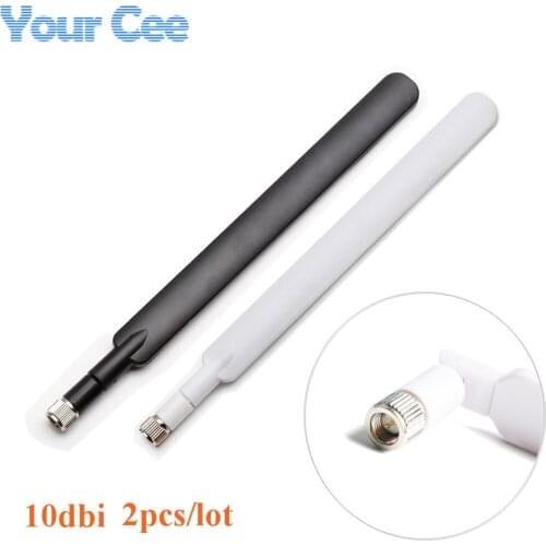 2pcs 4G Antenna SMA Male White Black 10dBi for 4G LTE Router External Antenna Huawei B593S B880 B310 700-2690MHz Router Antenna