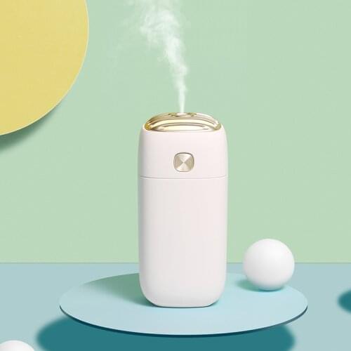 White USB Air Humidifier Mist Maker for Car Home Office Diffuser Cool-Mist Impeller Humidifiers with 7 Colors LED Night Light