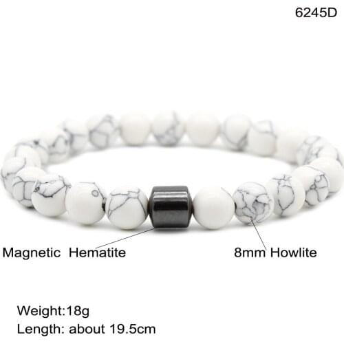 Pearl bracelet bracelet natural stone summer style white natural men stylish women bracelet couple lava stone