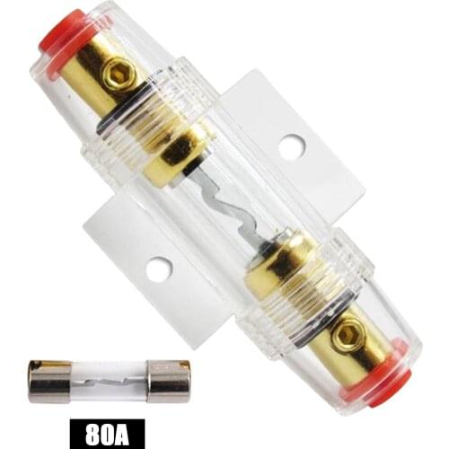 AGU 8 AWG Gauge Fuse Holder IN LINE Car Audio Circuit Breaker AMP Amplifier 30A 40A 50A 60A 80A 100A