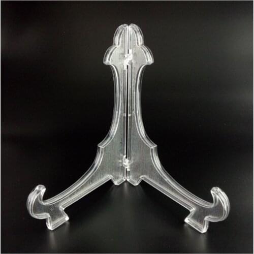 1Pcs Clear Plastic Easels Plate Holders Display Dish Rack Picture Frame Photo Book Pedestal Holder Display Stand Stander