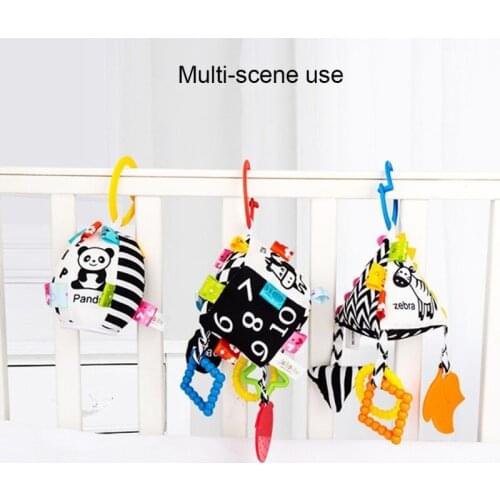 Baby Rattles Hanging Toy for Stroller, Car Seat or Activity Gym Features Jingle Sound Round Rings Soft Kids Toys