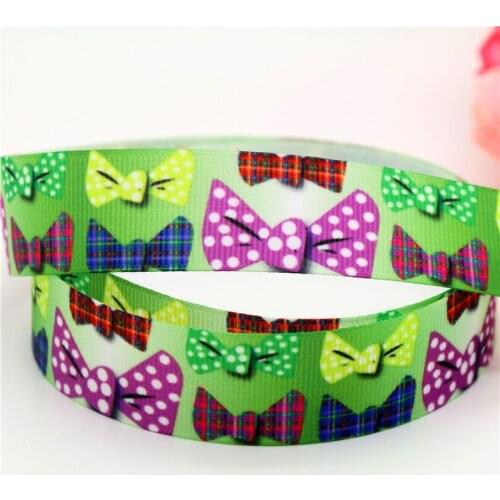DHK 7/8'' 5yards bows flowers printed grosgrain ribbon headwear hair bow diy party decoration OEM 22mm E1197